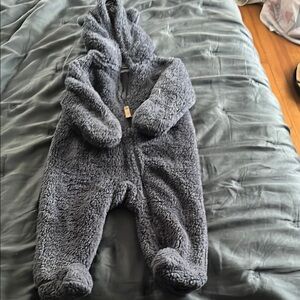 Carter’s Cozy Gray Kids One Piece snowsuit blue 6M